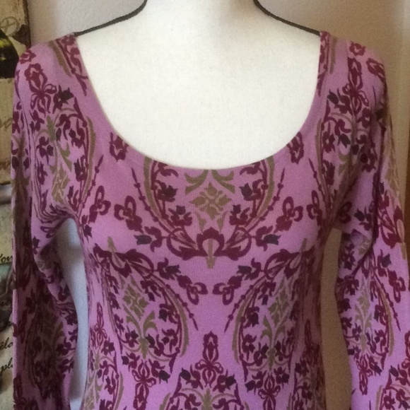 Kersh Maroon & Purple Print Tunic Dress - Picture 3 of 4